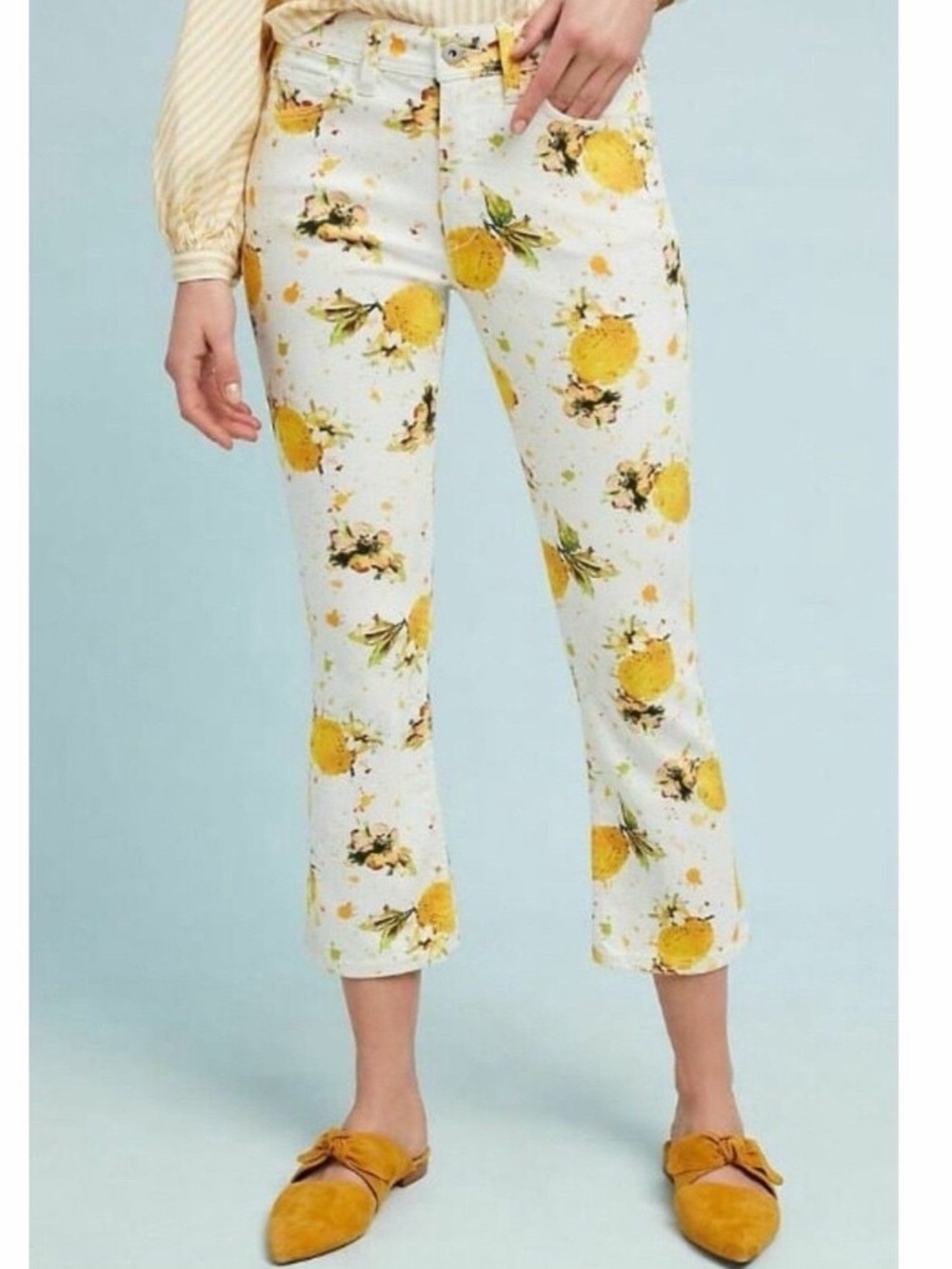 Anthropologie Pilcro Lemon Grove High-Rise Cropped Bootcut Jeans